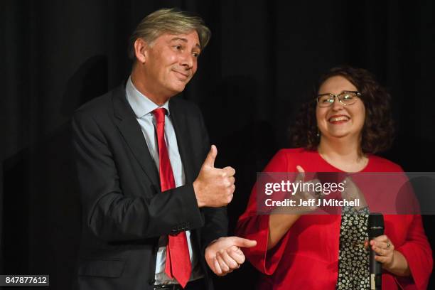 Richard Leonard MSP launches his campaign for the Scottish Labour Party leadership at City of Glasgow College on September 16, 2017 in...