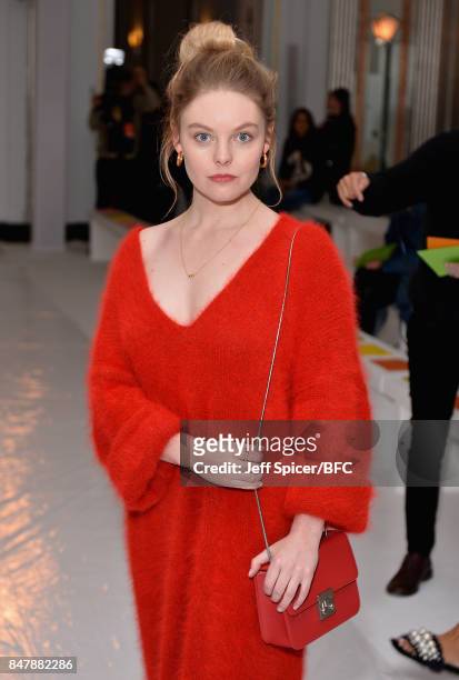 Nell Hudson attends the Jasper Conran show during London Fashion Week September 2017 on September 16, 2017 in London, England.