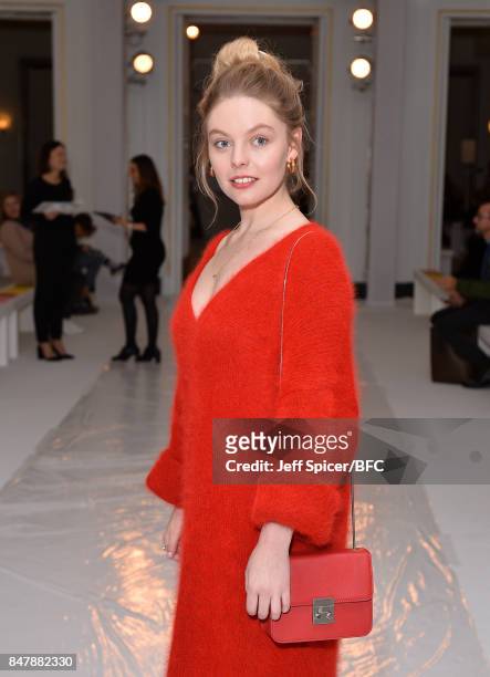 Nell Hudson attends the Jasper Conran show during London Fashion Week September 2017 on September 16, 2017 in London, England.