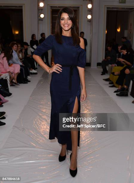 Natalie Anderson attends the Jasper Conran show during London Fashion Week September 2017 on September 16, 2017 in London, England.