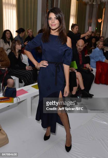 Natalie Anderson attends the Jasper Conran show during London Fashion Week September 2017 on September 16, 2017 in London, England.