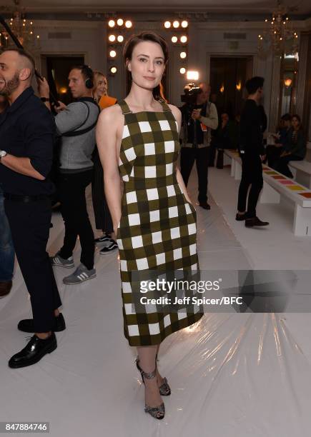 Jennifer Kirby attends the Jasper Conran show during London Fashion Week September 2017 on September 16, 2017 in London, England.
