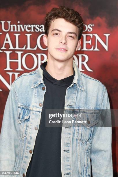 Actor Israel Broussard attends Universal Studios Halloween Horror Nights Opening Night - Arrivals at Universal Studios Hollywood on September 15,...