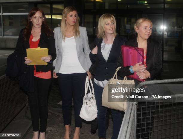 Jean Noctor, Sarita Cleary, Susan Newman and Lisa Fair outside the Department of Health in Dublin, after Irish women who where fitted with faulty...