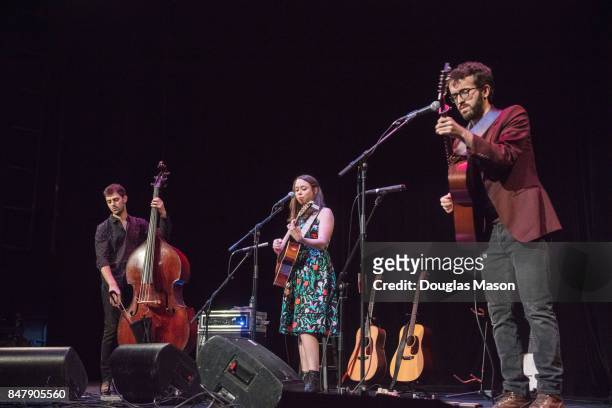 Sarah Jarosz performs in the Hunter Center during the FreshGrass Festival 2017 at Mass MoCA on September 15, 2017 in North Adams, Massachusetts.