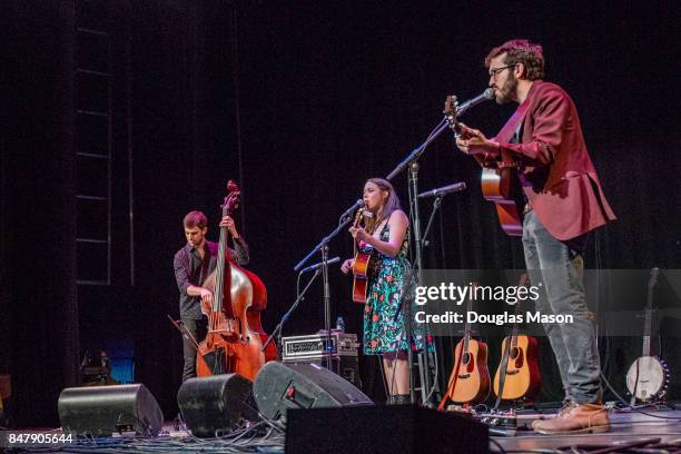 Sarah Jarosz performs in the Hunter Center during the FreshGrass Festival 2017 at Mass MoCA on September 15, 2017 in North Adams, Massachusetts.