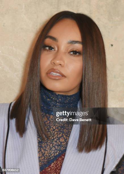 Leigh Anne Pinnock attends the Henry Holland SS18 catwalk show during London Fashion Week September 2017 at TopShop Show Space on September 16, 2017...