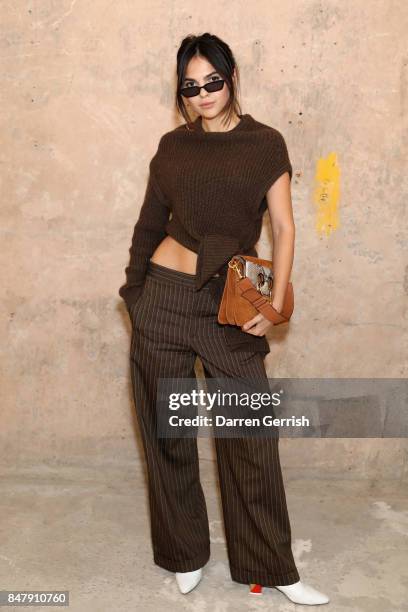 Doina Ciobanu attends the House of Holland show during London Fashion Week September 2017 on September 16, 2017 in London, England.