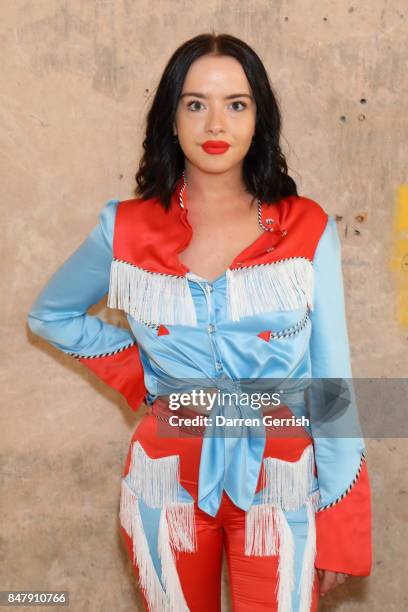 Elizabeth Ilsley attends the House of Holland show during London Fashion Week September 2017 on September 16, 2017 in London, England.