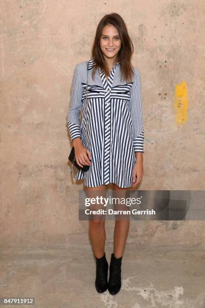 Charlotte Wiggins attends the House of Holland show during London Fashion Week September 2017 on September 16, 2017 in London, England.