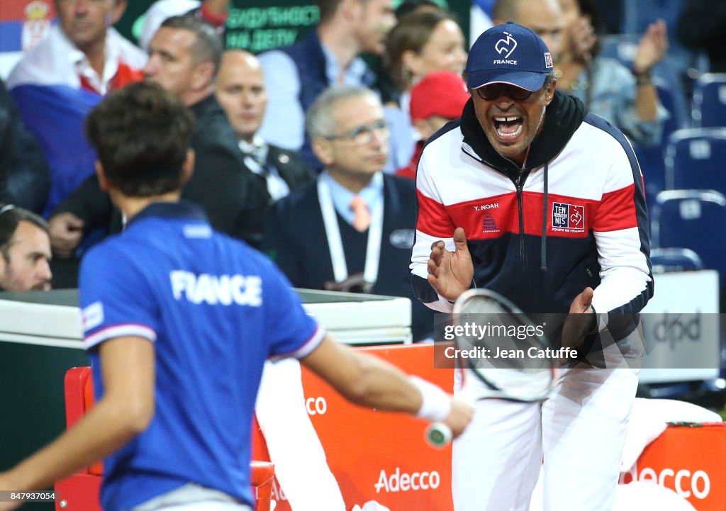 France v Serbia - Davis Cup World Group Semi Final: Day Two