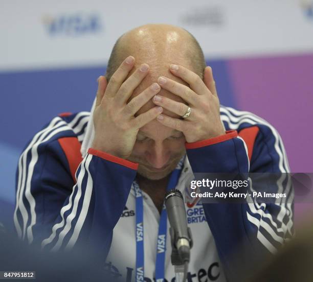 Great Britain coach Danny Kerry during the Visa International Invitational Hockey Tournament at the Riverbank Arena, London.