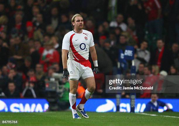 Andy Goode of England is sin binned during the RBS Six Nations Championship match between Wales and England at the Millennium Stadium on February 14,...