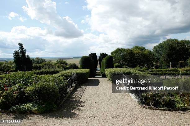 Illustration view of the Chateau de Monthyon during the Garden Party organized by Bruno Finck, companion of Jean-Claude Brialy, at Chateau De...