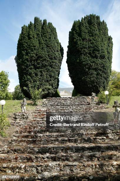 Illustration view of the Chateau de Monthyon during the Garden Party organized by Bruno Finck, companion of Jean-Claude Brialy, at Chateau De...