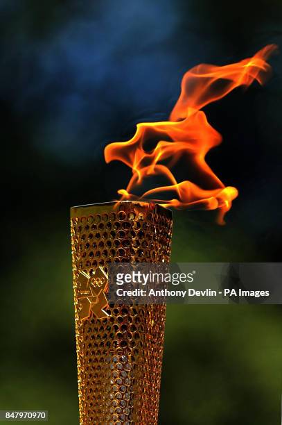 The Olympic Flame is lit during a rehearsal for tomorrow's ceremony, which signals to the world that the countdown to the London 2012 Games has...