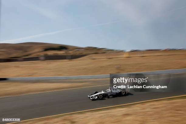 Simon Pagenaud of France driver of the DXC Technology Chevrolet drives during practice on day 2 of the GoPro Grand Prix of Somoma at Sonoma Raceway...
