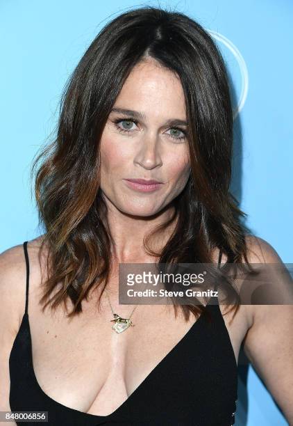 Robin Tunney arrives at the Variety And Women In Film's 2017 Pre-Emmy Celebration at Gracias Madre on September 15, 2017 in West Hollywood,...