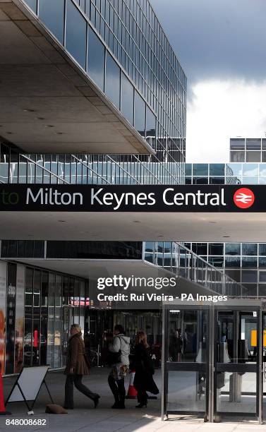 General view of Milton Keynes Railway station.