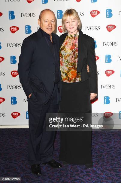Mark Knopfler and wife Kitty Aldridge at the 2012 Ivor Novello awards held at the Grosvenor House Hotel, London