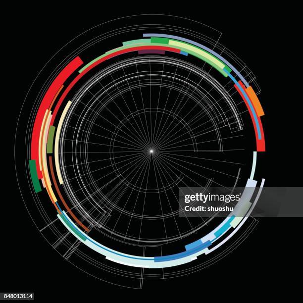 color data line pattern background - radar stock illustrations