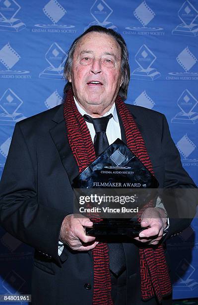 Director Paul Mazurksy poses after receiving the CAS Filmmaker Award at The Cinema Audio Society's 45th Annual Awards Dinner on February 14, 2009 in...