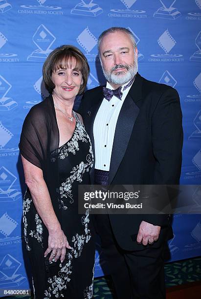 President Edward L. Moskowitz and wife Jaqueline attend The Cinema Audio Society's 45th Annual CAS Awards on February 14, 2009 in Los Angeles,...