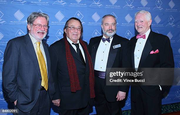 Cinematographer Don McAlpine, CAS Filmmaker Award recipient, director Paul Mazurksy, CAS President Edward L. Moskowitz and Career Achievement Award...