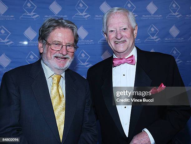 Cinematographer Don McAlpine and Career Achievement Award recipient Dennis L. Maitland attend The Cinema Audio Society's 45th Annual CAS Awards on...