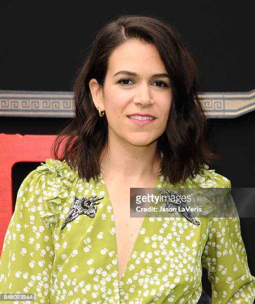 Actress Abbi Jacobson attends the premiere of "The LEGO Ninjago Movie" at Regency Village Theatre on September 16, 2017 in Westwood, California.
