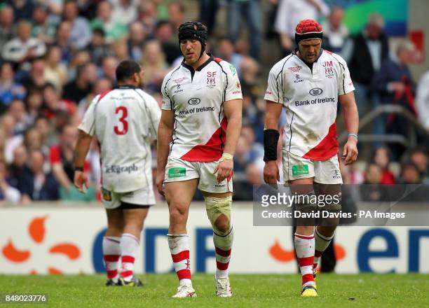 Ulster's Stephen Ferris and Johann Muller show their dejection during the Heinken Cup Final at Twickenham, London.