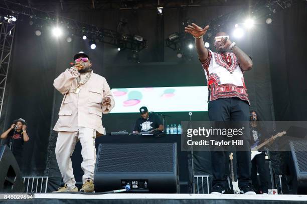 Rappers Big Boi and Sleepy Brown perform onstage during Day 2 at The Meadows Music & Arts Festival at Citi Field on September 16, 2017 in New York...
