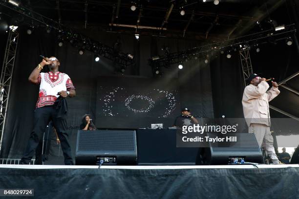 Rappers Sleepy Brown and Big Boi perform onstage during Day 2 at The Meadows Music & Arts Festival at Citi Field on September 16, 2017 in New York...