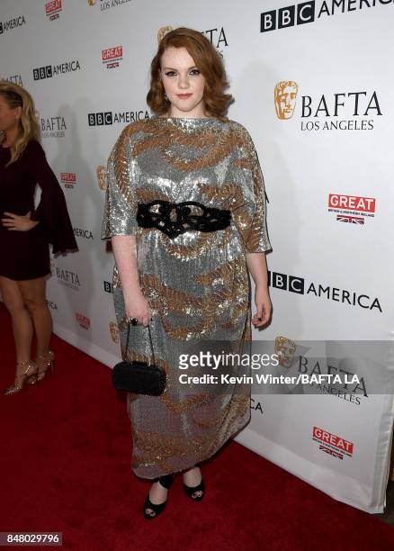 Shannon Purser attends the BBC America BAFTA Los Angeles TV Tea Party 2017 at The Beverly Hilton Hotel on September 16, 2017 in Beverly Hills,...