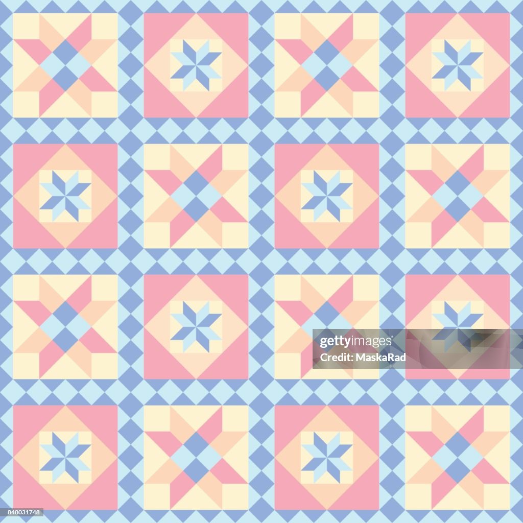 Patchwork Seamless Pattern Vector Abstract Background High-Res Vector ...