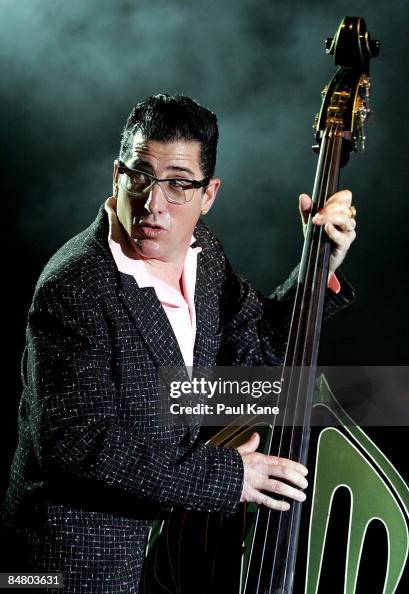 Lee Rocker Lee Rocker of the band Stray Cats performs on stage at the Fremantle ...