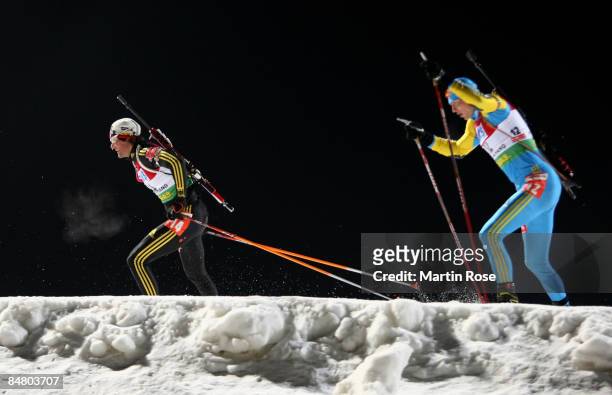 Michael Roesch of Germany in action during the Men's 12,5 km pursuit of the IBU Biathlon World Championships on February 15, 2009 in Pyeongchang,...