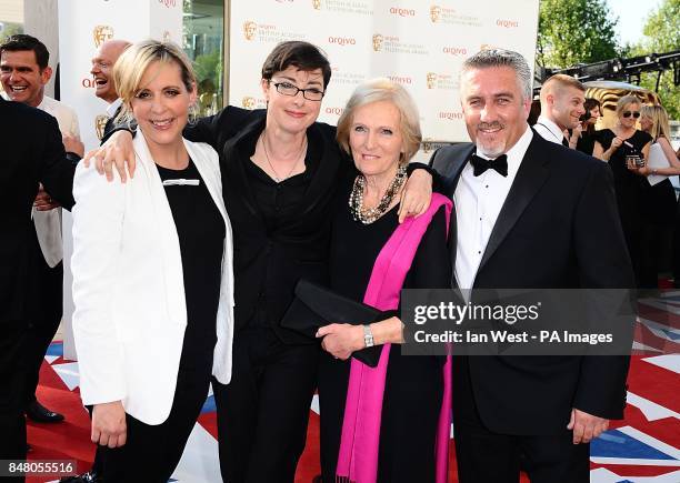 Mel Giedroyc, Sue Perkins, Mary Berry and Paul Hollywood arriving for the 2012 Arqiva British Academy Television Awards at the Royal Festival Hall,...