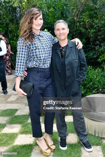 Kathryn Hahn and Jill Soloway attend the Audi and Amazon Studios Transparent Nominees Brunch in the garden of The Chateau Marmont on September 16,...