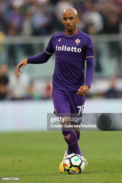 Bruno Gaspar of ACF Fiorentina in action during the Serie A match between ACF Fiorentina and Bologna FC at Stadio Artemio Franchi on September 16,...