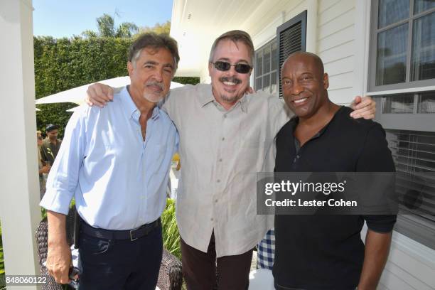 Actor Joe Mantegna, producer Vince Gilligan and John Singleton attend the ICM Partners Pre-Emmy Brunch on September 16, 2017 in Santa Monica,...