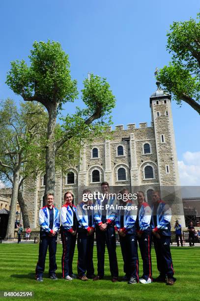 The Great Britain Shooting Team James Huckle, Jennifer McIntosh, Richard Faulds, Peter Wilson, Richard Brickell, Georgina Geikie and Rory Warlow...