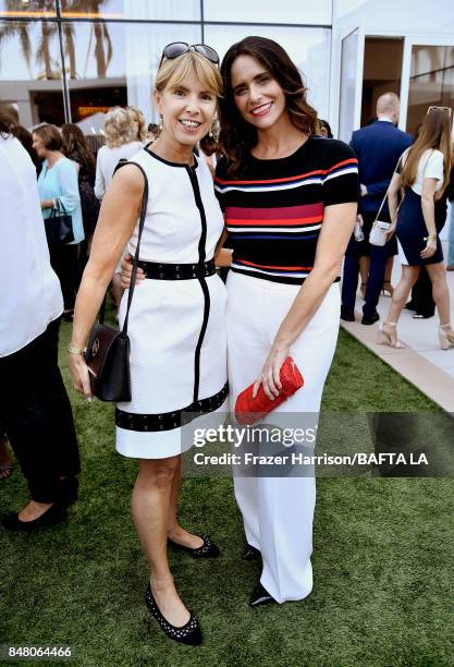 Julia Verdin and Amy Landecker attend the BBC America BAFTA Los Angeles TV Tea Party 2017 at The Beverly Hilton Hotel on September 16, 2017 in...