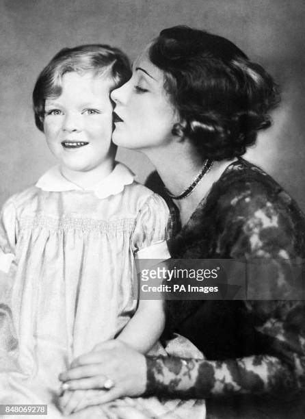 Film star Marlene Dietrich with her daughter, Maria Riva