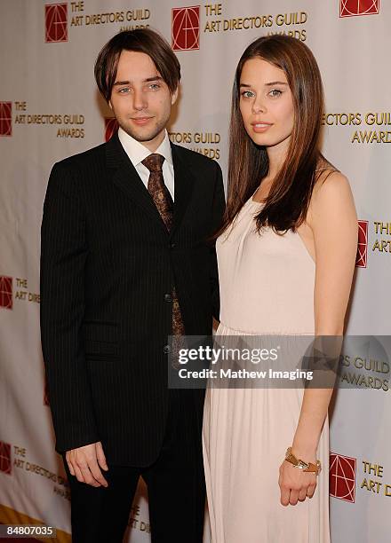 Actor Vincent Kartheiser and actress Shanna Collins arrive at the 13 Annual Art Directors Guild Awards held at the Beverly Hilton Hotel on February...