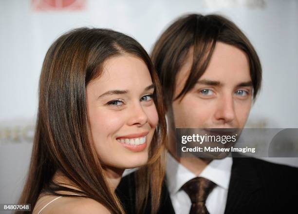 Actress Shanna Collins and actor Vincent Kartheiser arrive at the 13 Annual Art Directors Guild Awards held at the Beverly Hilton Hotel on February...