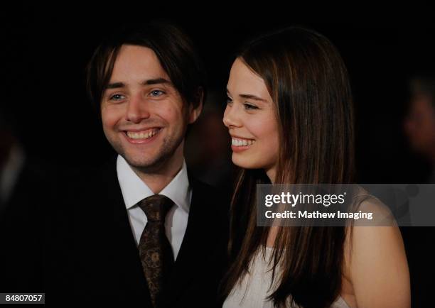 Actor Vincent Kartheiser and actress Shanna Collins arrive at the 13 Annual Art Directors Guild Awards held at the Beverly Hilton Hotel on February...