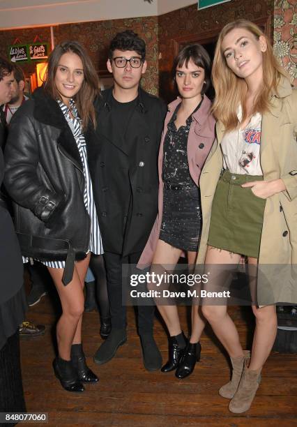 Charlotte Wiggins, Matt Richardson, Sam Rollinson and guest celebrate Burberrys September collection and the Dazed Burberry cover shot by Angelo...