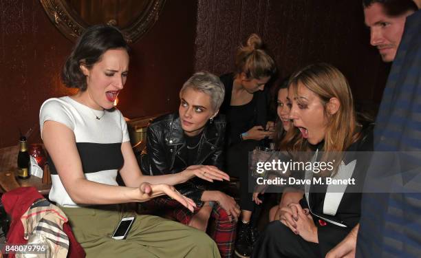 Phoebe Waller-Bridge, Cara Delevingne, Jazzy de Lisser and guest celebrate Burberrys September collection and the Dazed Burberry cover shot by Angelo...