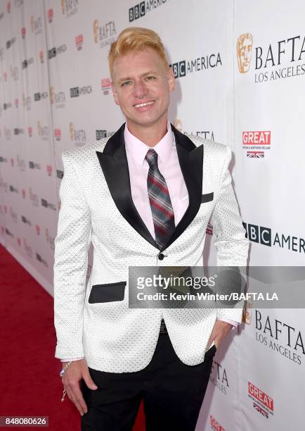 Chris Valentine attends the BBC America BAFTA Los Angeles TV Tea Party 2017 at The Beverly Hilton Hotel on September 16, 2017 in Beverly Hills,...